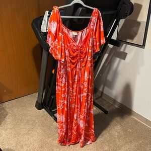 Ava and viv orange maxi dress